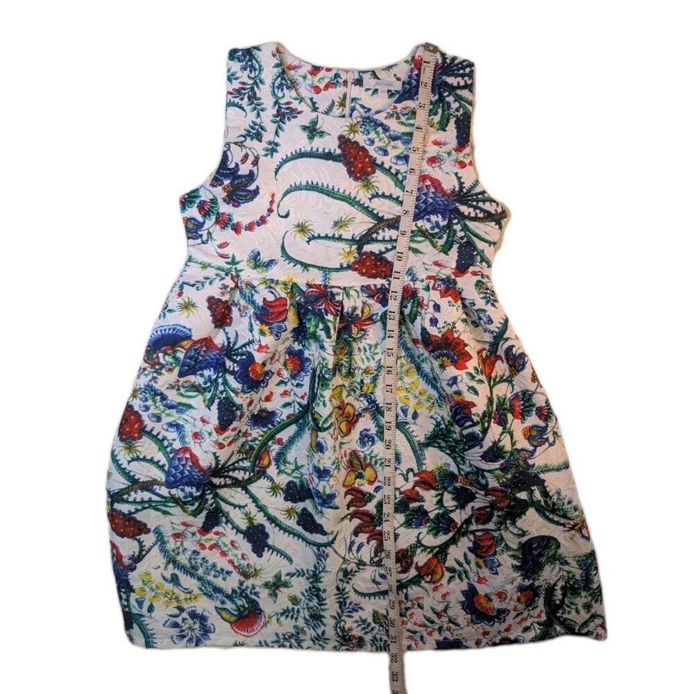 Girls Jacadi‎ Paris Size 19a Floral Print Dress Zip Back Lined Nwot $268 Retail - Picture 4 of 6